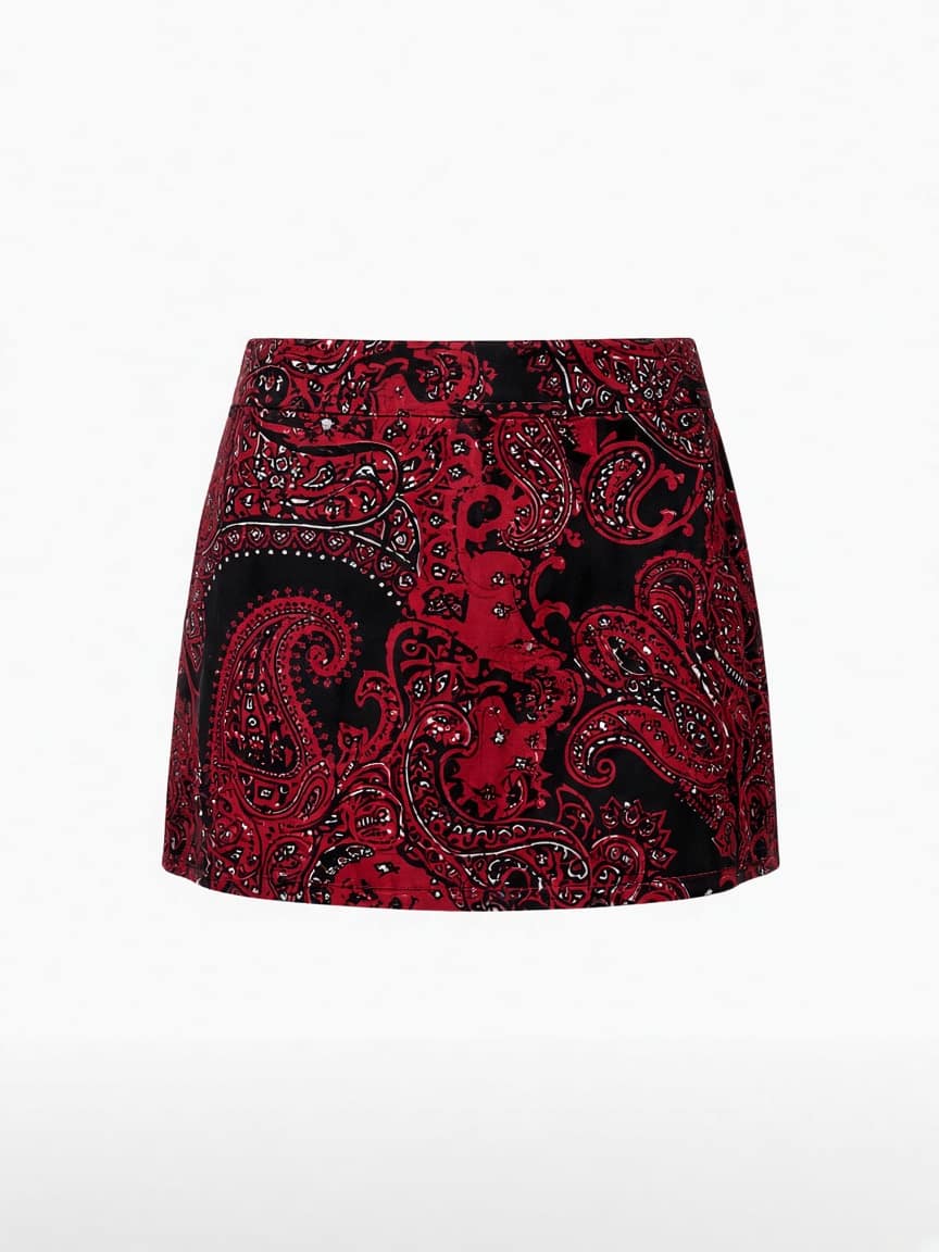 Bandana Print Mini Skirt