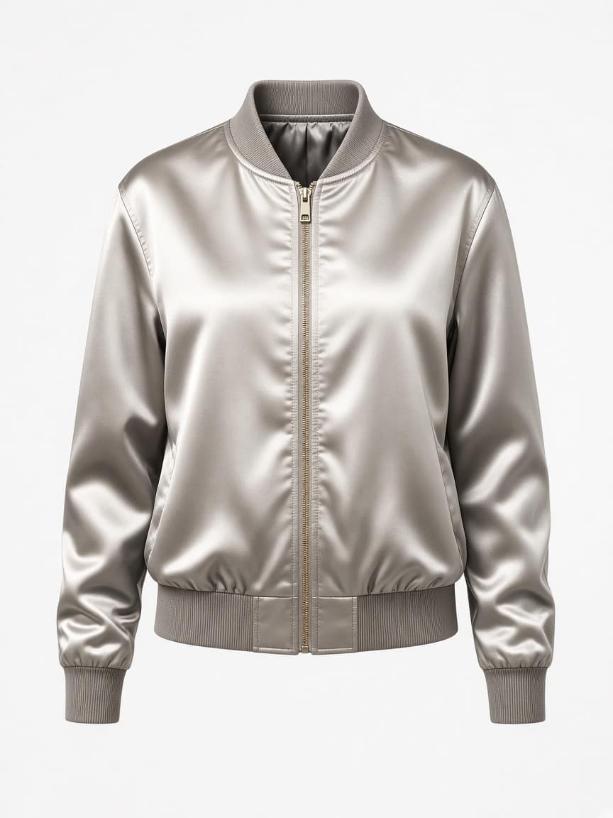 Satin Bomber Jacket