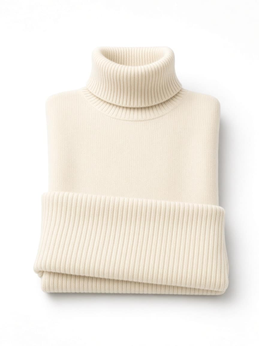 Cashmere Ribbed Turtleneck