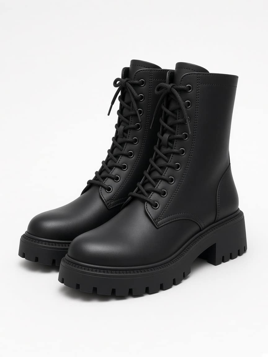 Lace-Up Combat Boots