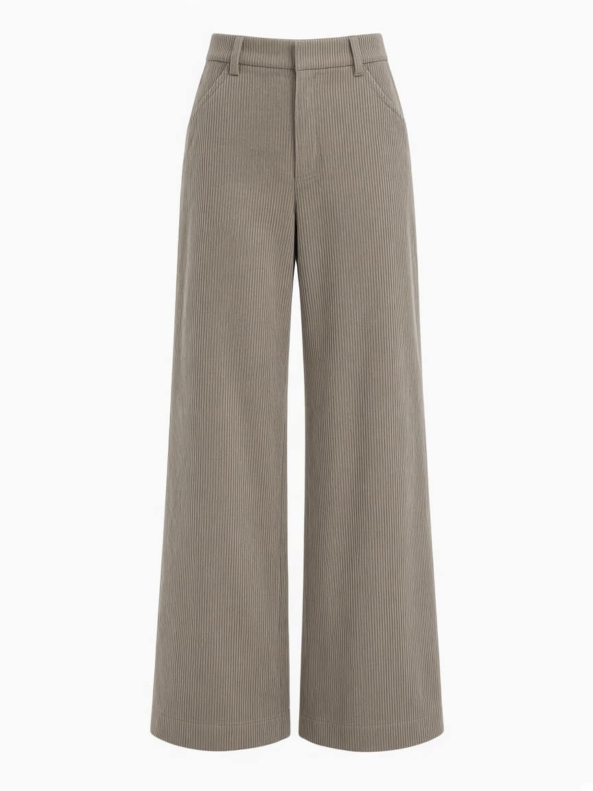 Wide-Leg Corduroy Trousers