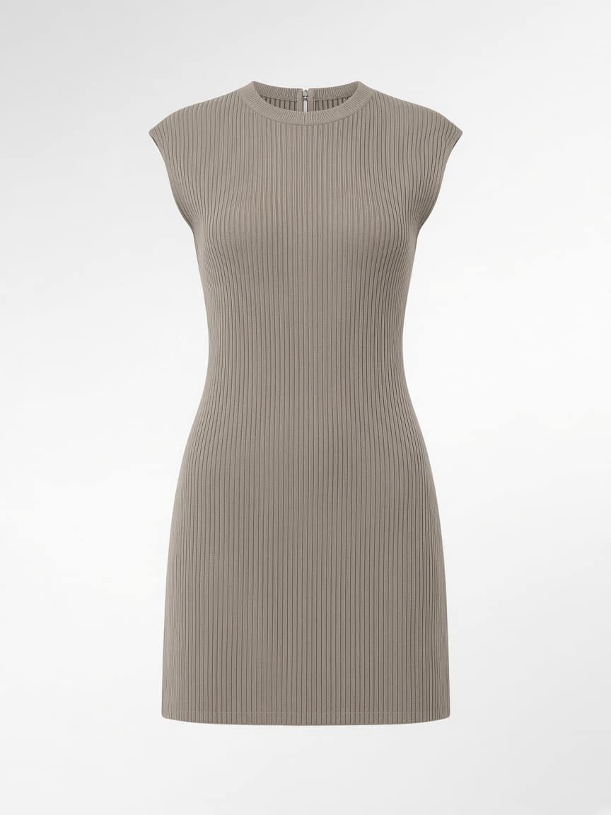 Ribbed Knit Mini Dress