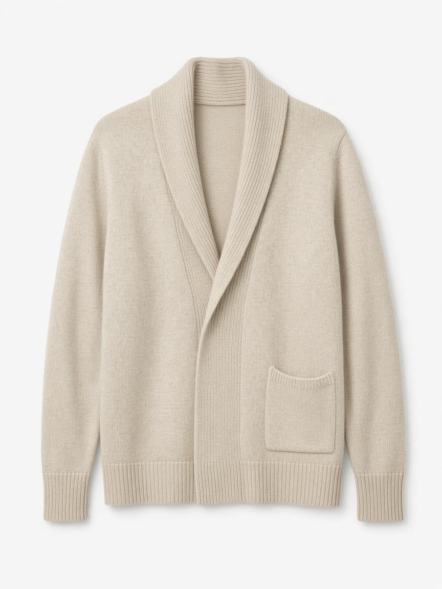 Shawl Collar Knit Cardigan