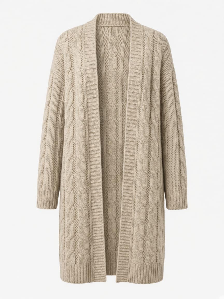 Maxi Cable Knit Cardigan