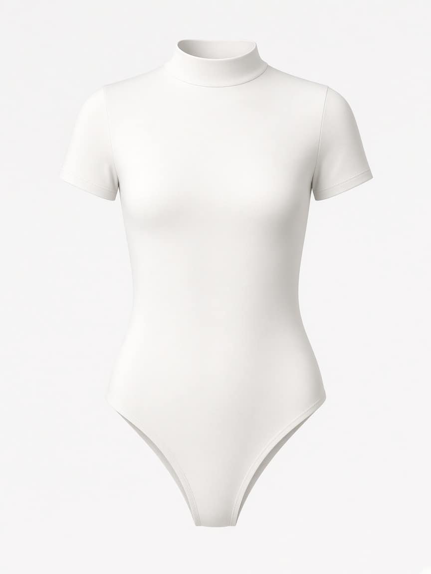 Mock Neck Fitted Bodysuit