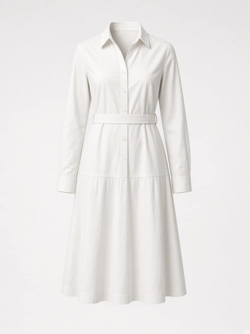 Cotton Poplin Shirt Dress