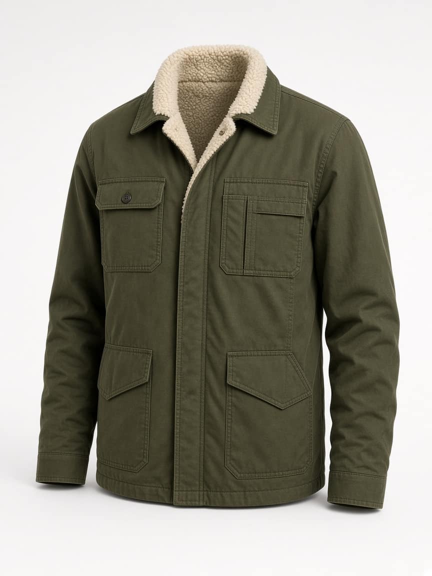 Sherpa-Lined Utility Jacket
