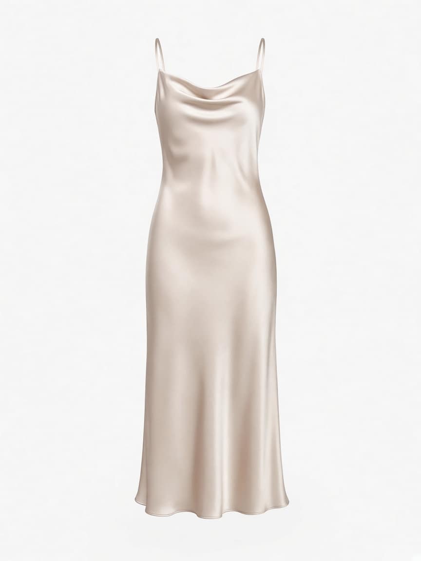 Satin Slip Midi Dress
