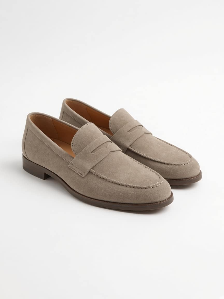 Suede Penny Loafers