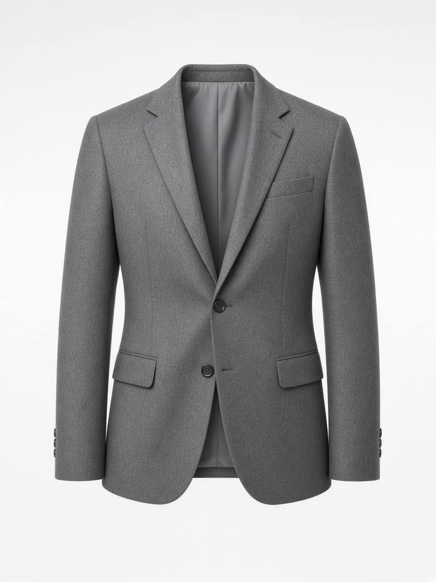 Wool Blend Suit Jacket