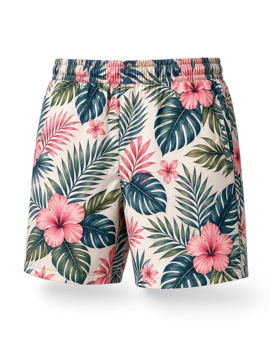 Tropical Print Swim Shorts