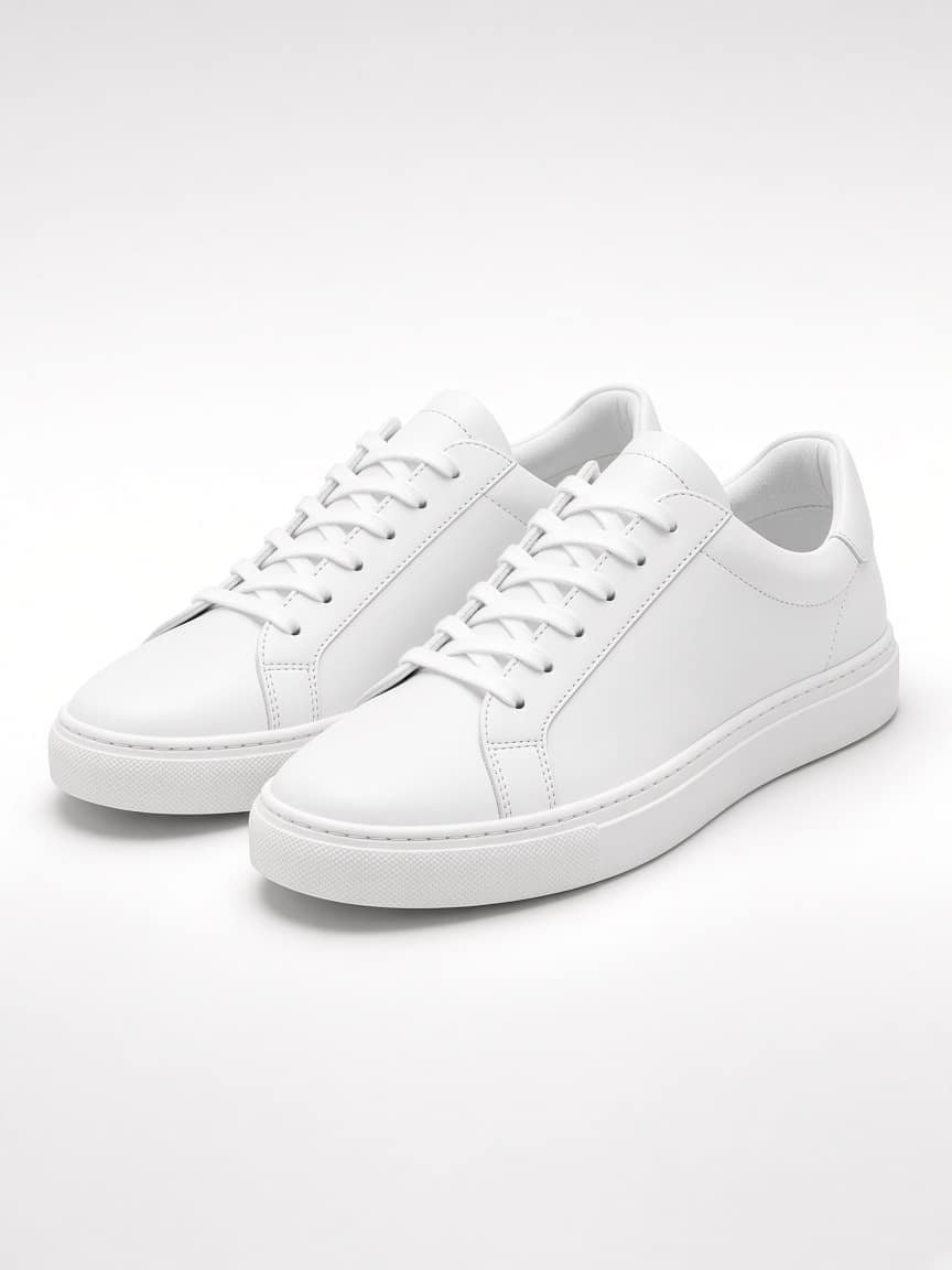 Clean White Leather Sneakers