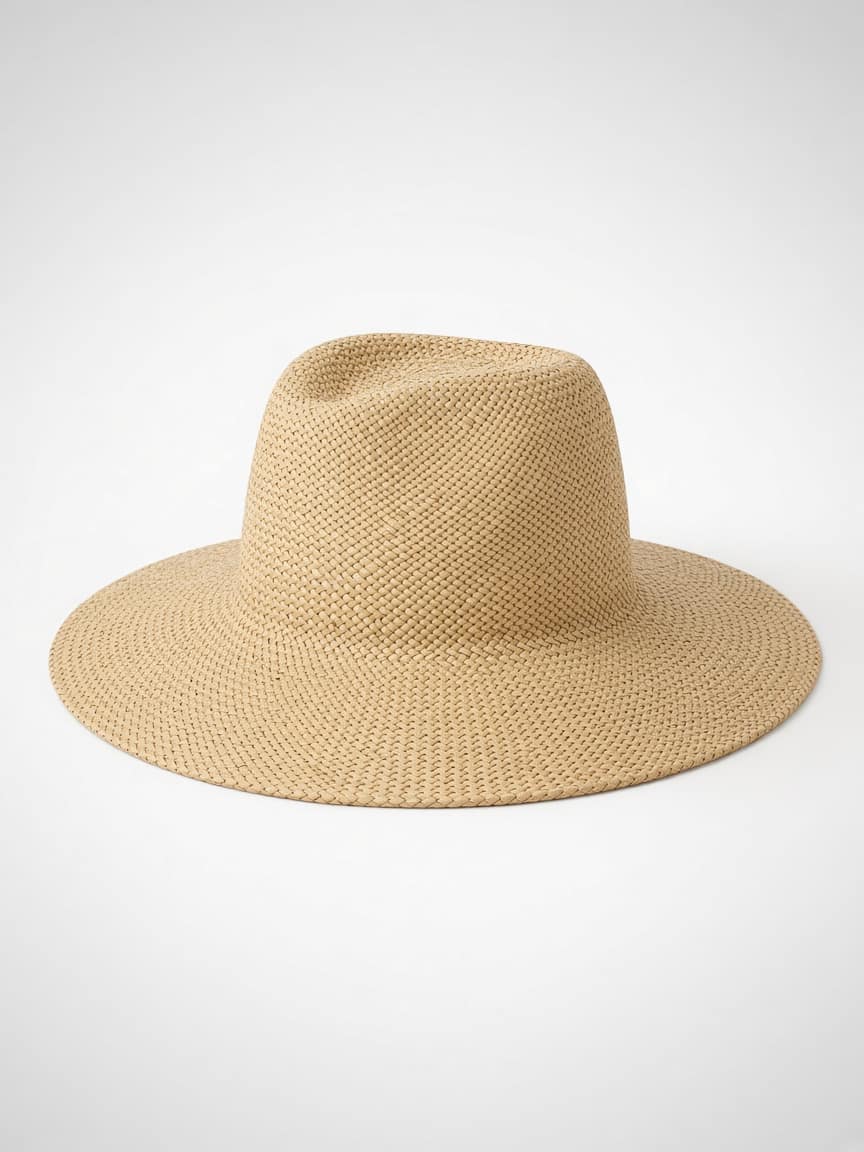 Wide-Brim Straw Sun Hat